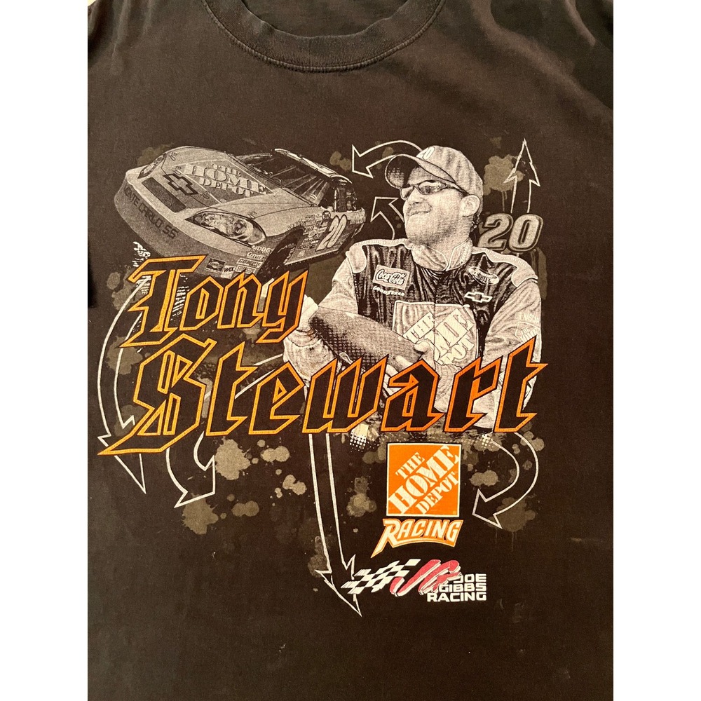 Chase Authentics Tony Stewart T Shirt Mens XL Black Excellent 2005 NASCAR JGR